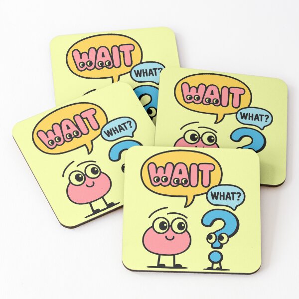 Item preview, Wait What? Funny Cartoon Characters – Kawaii Comic Design designed and sold by Timeless Design.