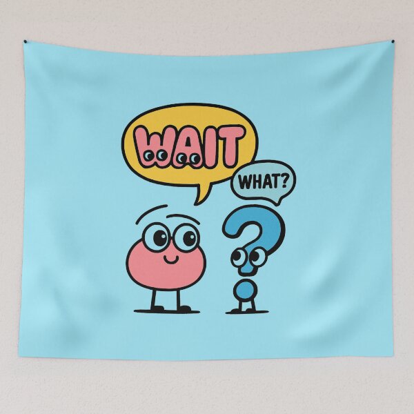 Item preview, Wait What? Funny Cartoon Characters – Kawaii Comic Design designed and sold by Timeless Design.