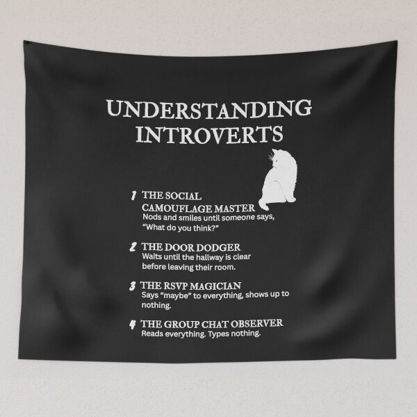 Item preview, UNDERSTANDING INTROVERTS – Funny Relatable Definitions designed and sold by PsyFlow35.
