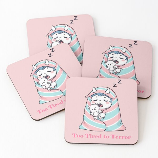 Item preview, Too Tired to Terror – Cozy Kawaii Oni Design designed and sold by PunnyBean.