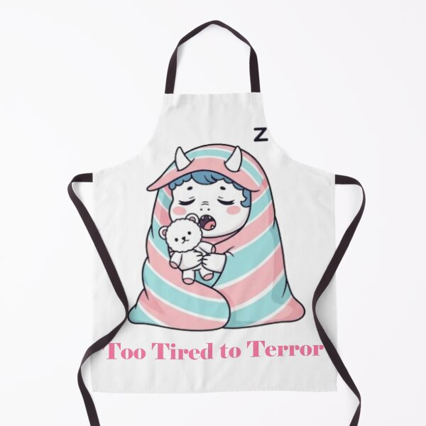 Item preview, Too Tired to Terror – Cozy Kawaii Oni Design designed and sold by PunnyBean.