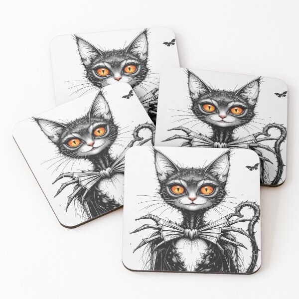Item preview, Whimsical Cat with Orange Eyes designed and sold by InezPhotography.