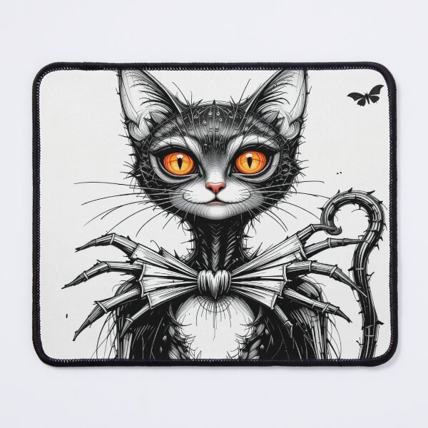 Item preview, Whimsical Cat with Orange Eyes designed and sold by InezPhotography.