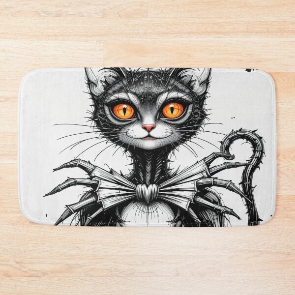 Item preview, Whimsical Cat with Orange Eyes designed and sold by InezPhotography.