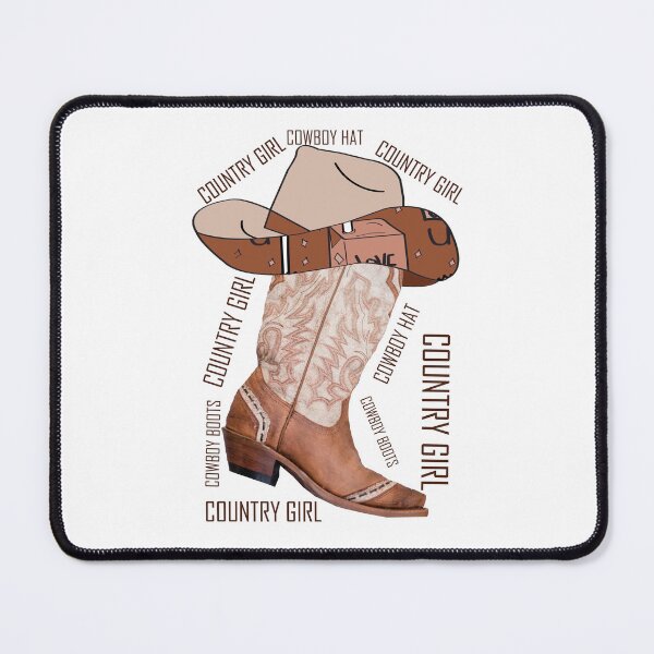 Item preview, Cowboy Boots and Hat – Country Girl Western Style designed and sold by ArtsyExplorer.