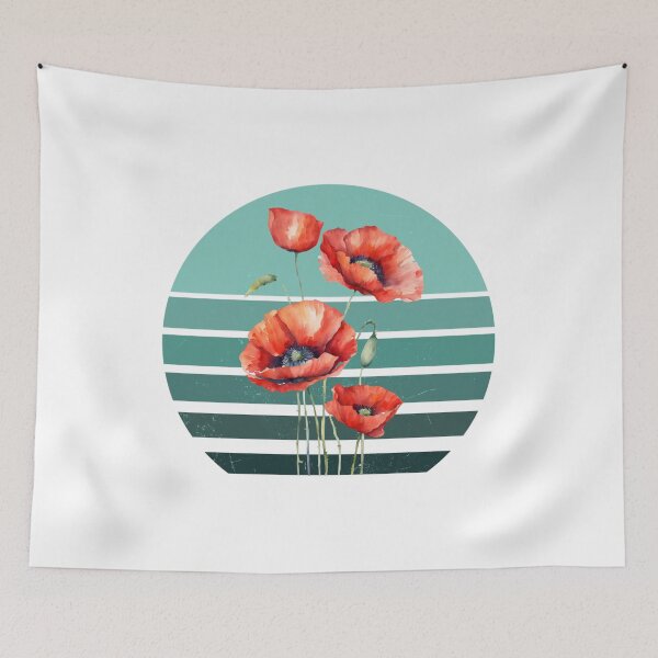 Aperçu de l'œuvre Aquarelle de fleurs de style coquelicots rouges créée et vendue par KolorellaS.