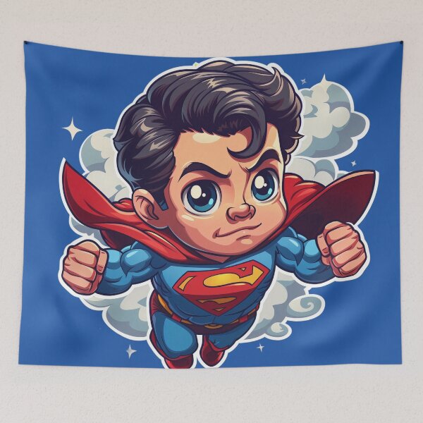 Item preview, Flying Chibi Hero – Cute and Colorful Illustration designed and sold by LoomisDreams.