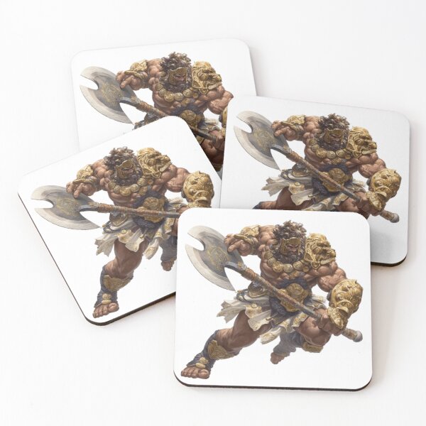 Item preview, Mighty Barbarian Warrior with Battle Axe designed and sold by AlexLineArt.