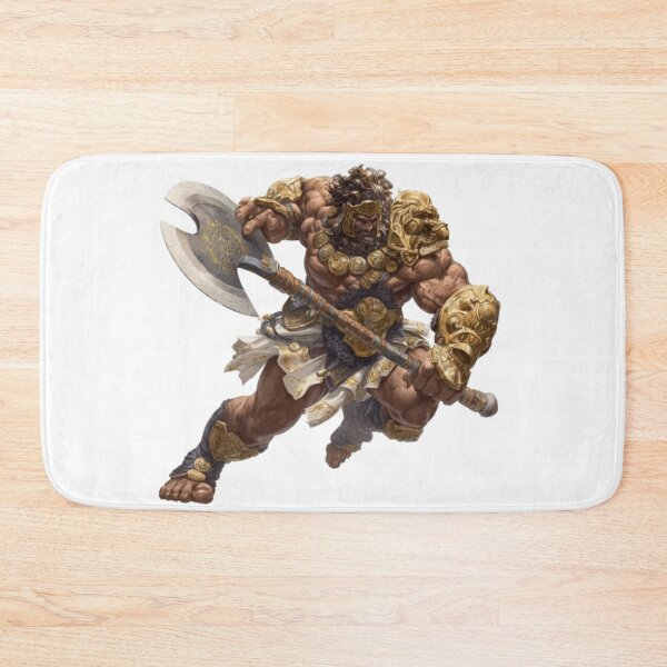Item preview, Mighty Barbarian Warrior with Battle Axe designed and sold by AlexLineArt.