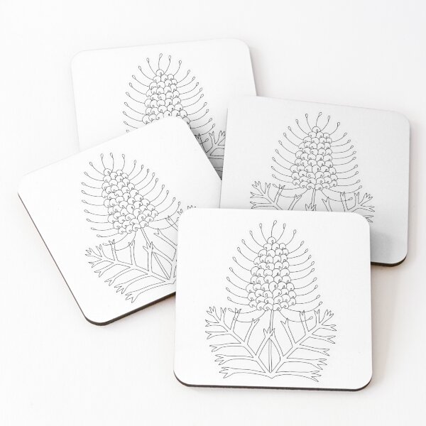 Item preview, Linework Grevillea Flowers designed and sold by Laurzy Creative.