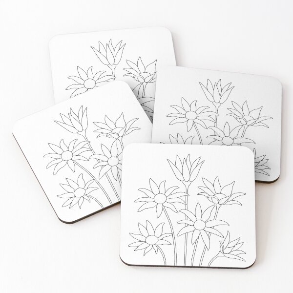 Item preview, Linework Flannel Flowers designed and sold by Laurzy Creative.
