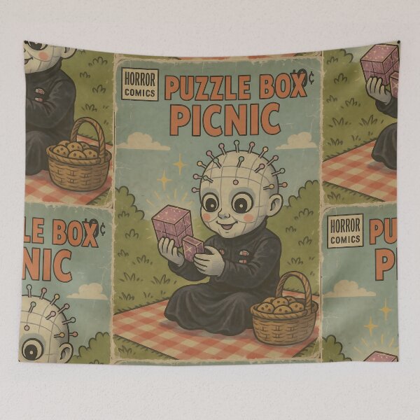 Item preview, Puzzle Box Picnic: Creepy Cute Halloween Cover designed and sold by bapupa.