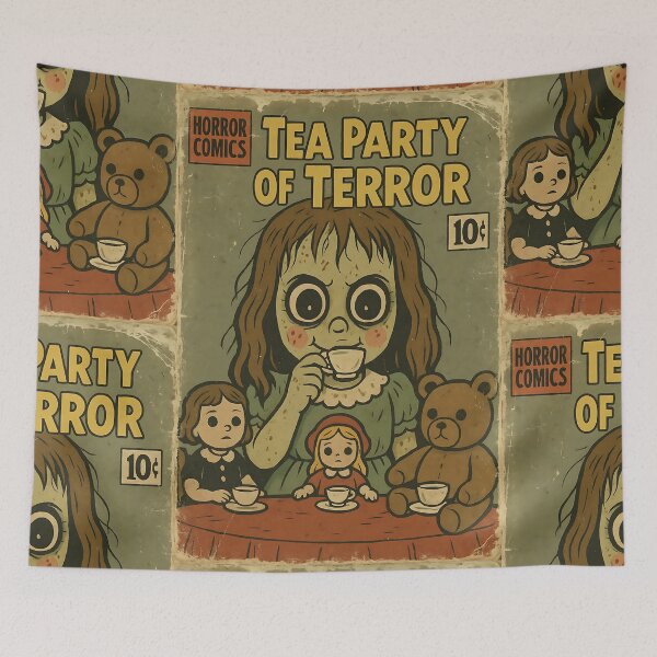 Item preview,  Tea Party of Horror: Creepy Cute Halloween Cover designed and sold by bapupa.