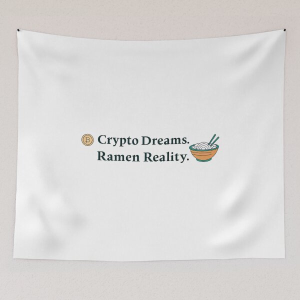 Item preview, Crypto Dreams. Ramen Reality. - Funny Crypto & Investor Humor T-shirt designed and sold by Colorful-Garden.
