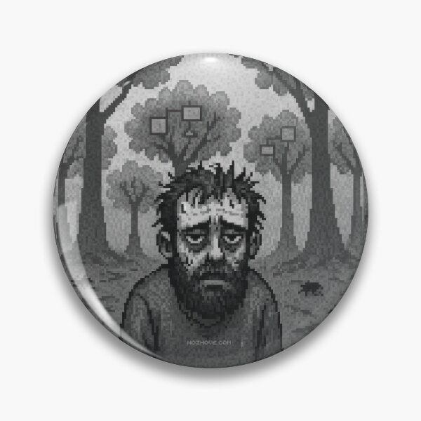 Item preview, Forest of Algorithms – Pixel Art in Grayscale designed and sold by nozhove.