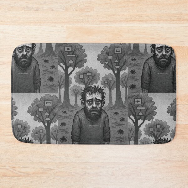 Item preview, Forest of Algorithms – Pixel Art in Grayscale designed and sold by nozhove.