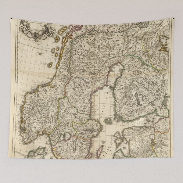 Item preview, Old Map of Scandinavia and Baltic 1706 designed and sold by PetsArt.