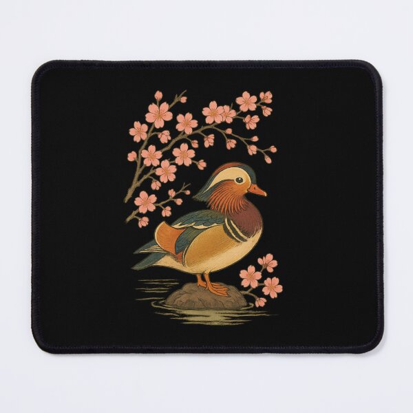 Item preview, Japanese Mandarin Duck with Cherry Blossoms Art designed and sold by EuropeanPrints.