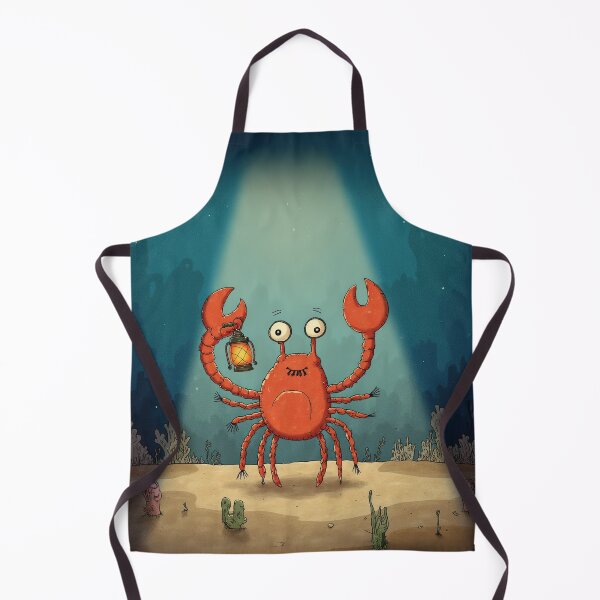 Item preview, Crab with a Lantern Under the Moonlight designed and sold by Whimsical Hug.