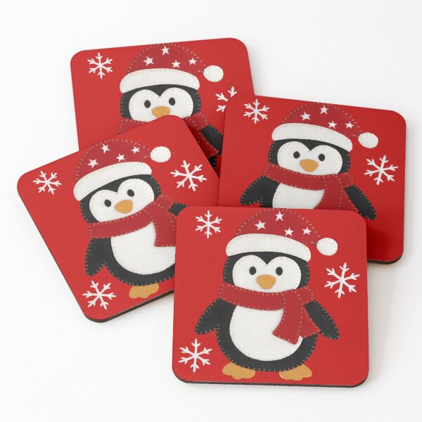 Item preview, Cute Christmas Penguin 2D Printing Craft (Not Embroidered) designed and sold by svarupa.