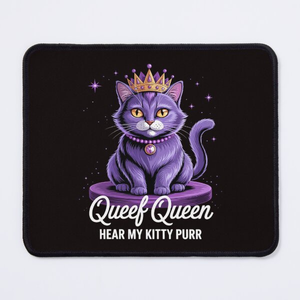 Item preview, Queef Queen Cat Inappropriate Dirty Adult Humor Jokes designed and sold by sheenmi.