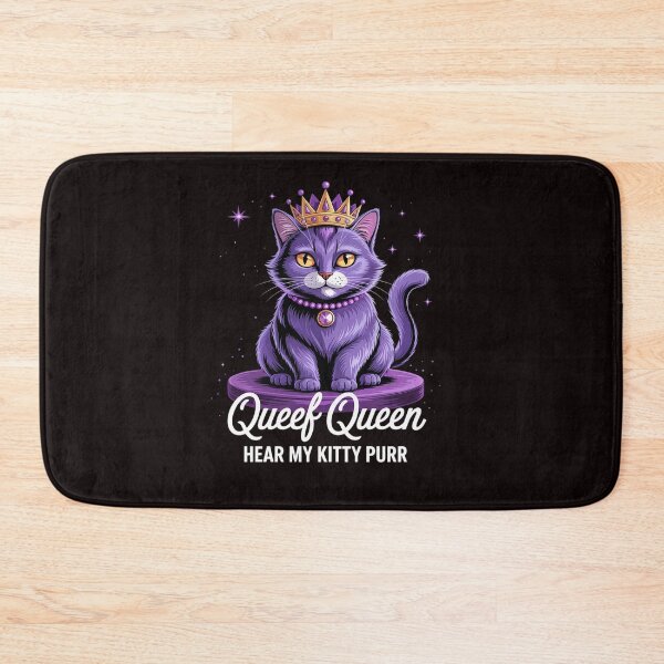 Item preview, Queef Queen Cat Inappropriate Dirty Adult Humor Jokes designed and sold by sheenmi.