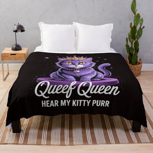 Item preview, Queef Queen Cat Inappropriate Dirty Adult Humor Jokes designed and sold by sheenmi.