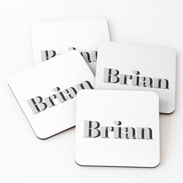 Item preview, Brian Name Design – Bold Grey Boys Name Gift designed and sold by Monika Howarth.