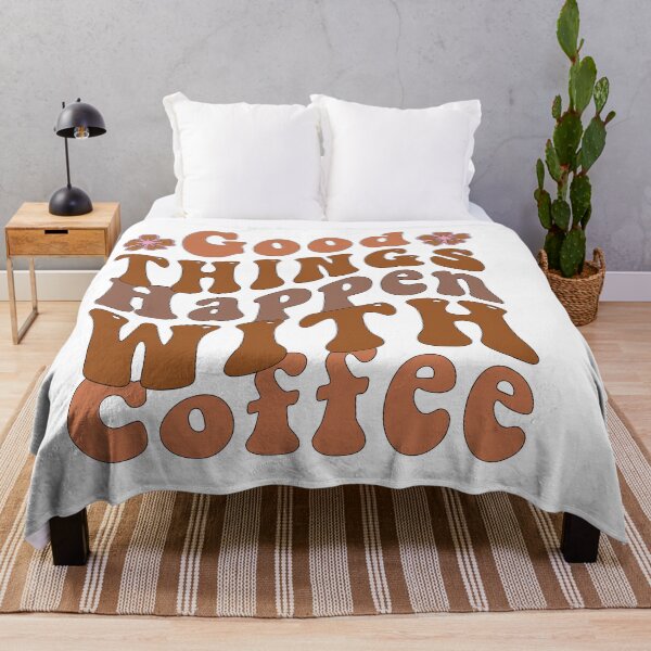 Item preview, Good Things Happen with Coffee – Positive Caffeine Quote designed and sold by artcultreone.