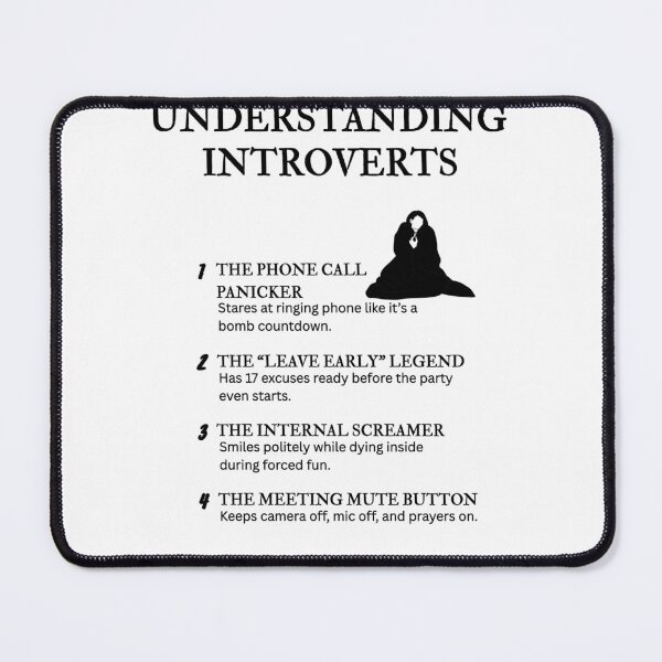 Item preview, UNDERSTANDING INTROVERTS – Funny Relatable Definitions designed and sold by PsyFlow35.