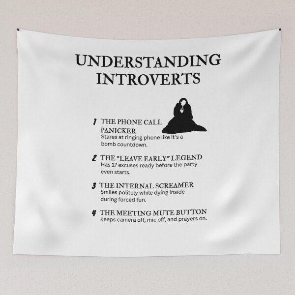 Item preview, UNDERSTANDING INTROVERTS – Funny Relatable Definitions designed and sold by PsyFlow35.
