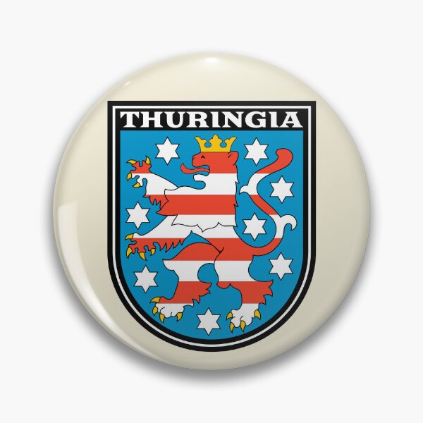 Item preview, Thuringia Coat of arms - Germany - Deutschland designed and sold by Paperfly Doodles.