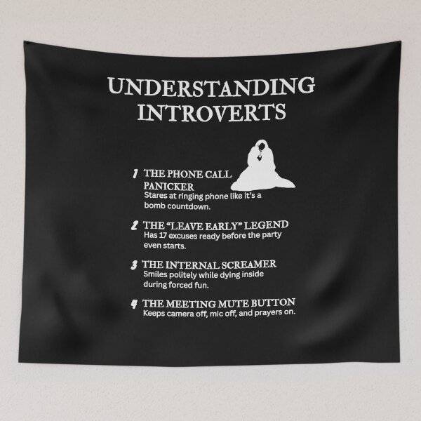 Item preview, UNDERSTANDING INTROVERTS – Funny Relatable Definitions designed and sold by PsyFlow35.