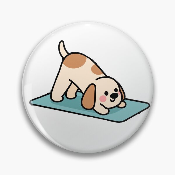 Item preview, Downward Dog – Cute Cartoon Yoga Dog Design designed and sold by ShadowLume.