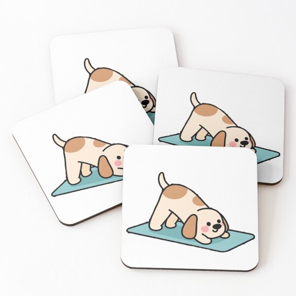 Item preview, Downward Dog – Cute Cartoon Yoga Dog Design designed and sold by ShadowLume.