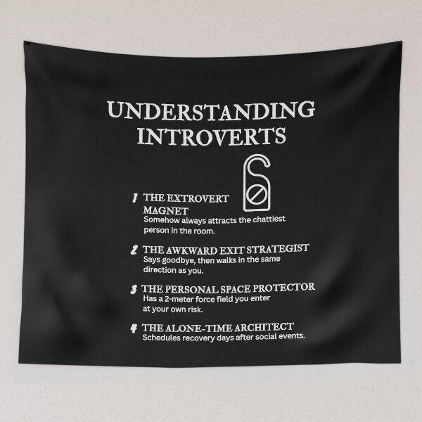 Item preview, UNDERSTANDING INTROVERTS – Funny Relatable Definitions designed and sold by PsyFlow35.