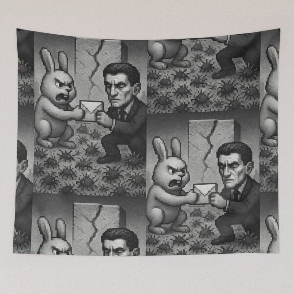Item preview, Message Brokers Battle – Pixel Art in Grayscale designed and sold by nozhove.