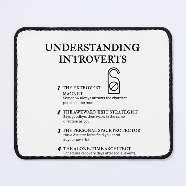 Item preview, UNDERSTANDING INTROVERTS – Funny Relatable Definitions designed and sold by PsyFlow35.