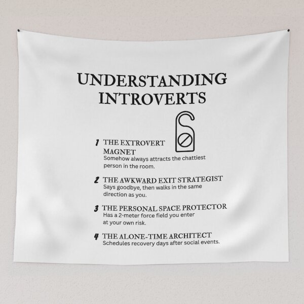 Item preview, UNDERSTANDING INTROVERTS – Funny Relatable Definitions designed and sold by PsyFlow35.