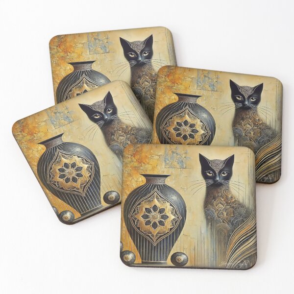 Item preview, "Whispers of Gold: A Cat's Gaze" designed and sold by JacquiTaylorArt.