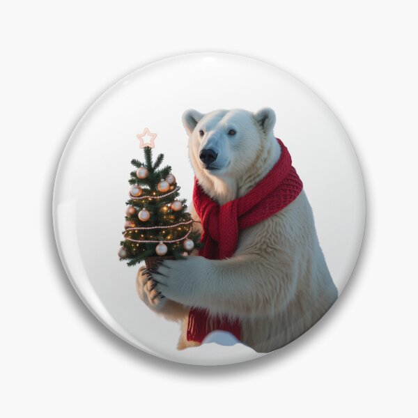 Artikelvorschau, Eisbär mit Weihnachtsbaum – Festliche Weihnachtsstimmung entworfen und verkauft von ArtByYunus.