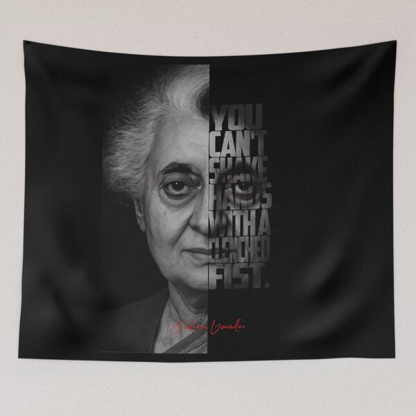Item preview, Indira Gandhi Portrait – Black and White Art designed and sold by Enea Kelo.