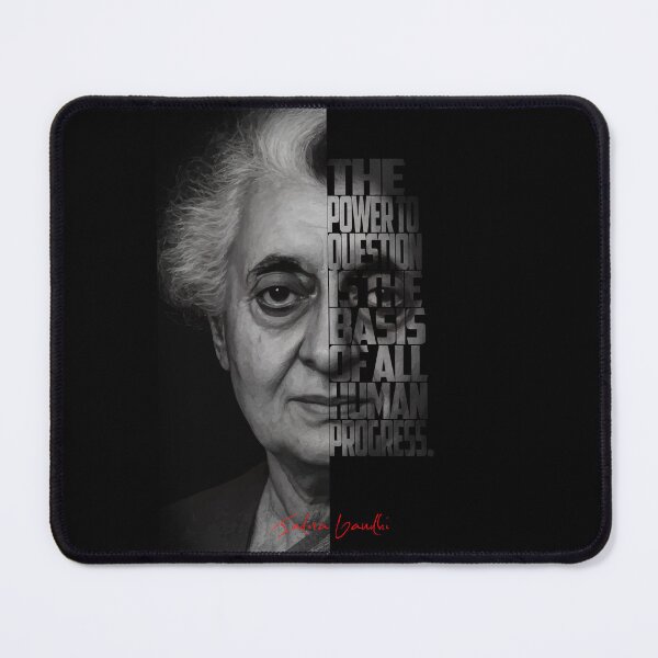 Item preview, Indira Gandhi Portrait – Black and White Art designed and sold by Enea Kelo.