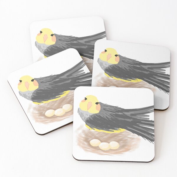 Item preview, Mama Cockatiel guarding eggs designed and sold by Am-004.