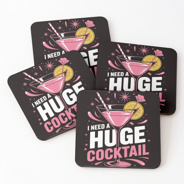 Item preview, I Need a Huge COCKtail Adult Joke Drinking Quote designed and sold by sheenmi.