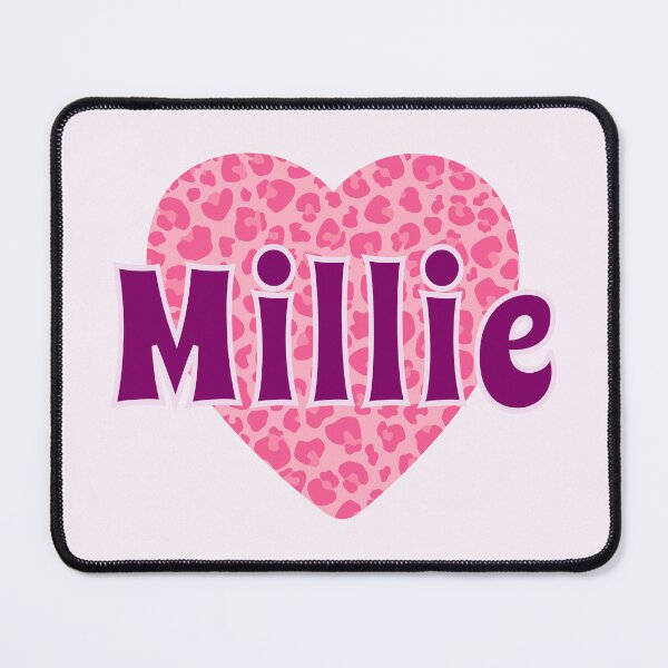 Item preview, Millie Name Pink Leopard Heart designed and sold by Jeallan Designs.