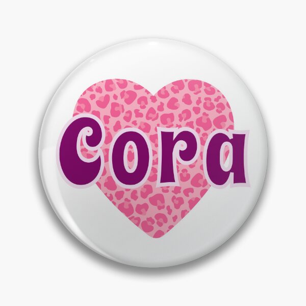 Item preview, Cora Name Pink Leopard Heart  designed and sold by Jeallan Designs.