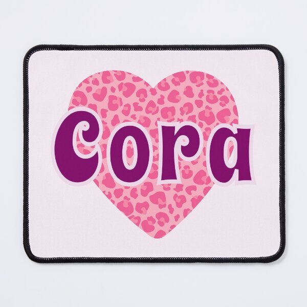 Item preview, Cora Name Pink Leopard Heart  designed and sold by Jeallan Designs.