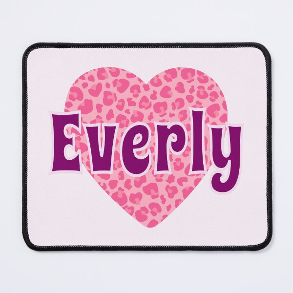 Item preview, Everly Name Pink Leopard Heart designed and sold by Jeallan Designs.