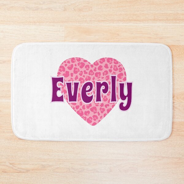 Item preview, Everly Name Pink Leopard Heart  designed and sold by Jeallan Designs.